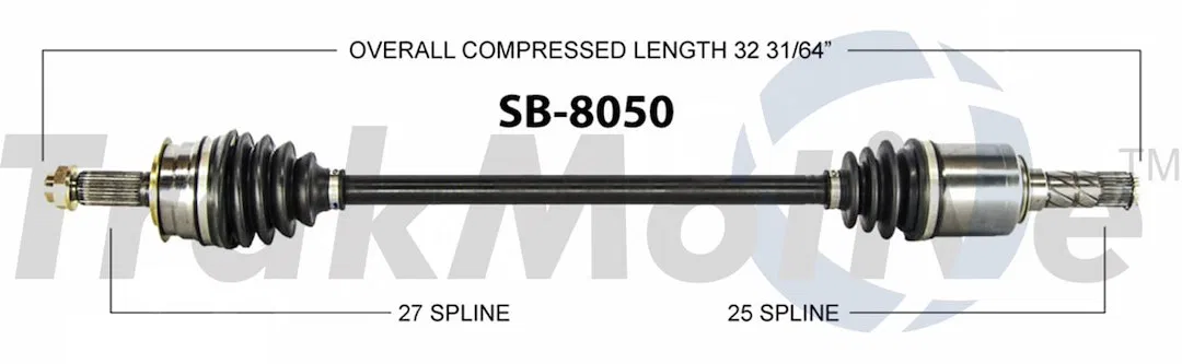SB-8050 – TRAKMOTIVE CV Axle Shaft, OEM Replacement